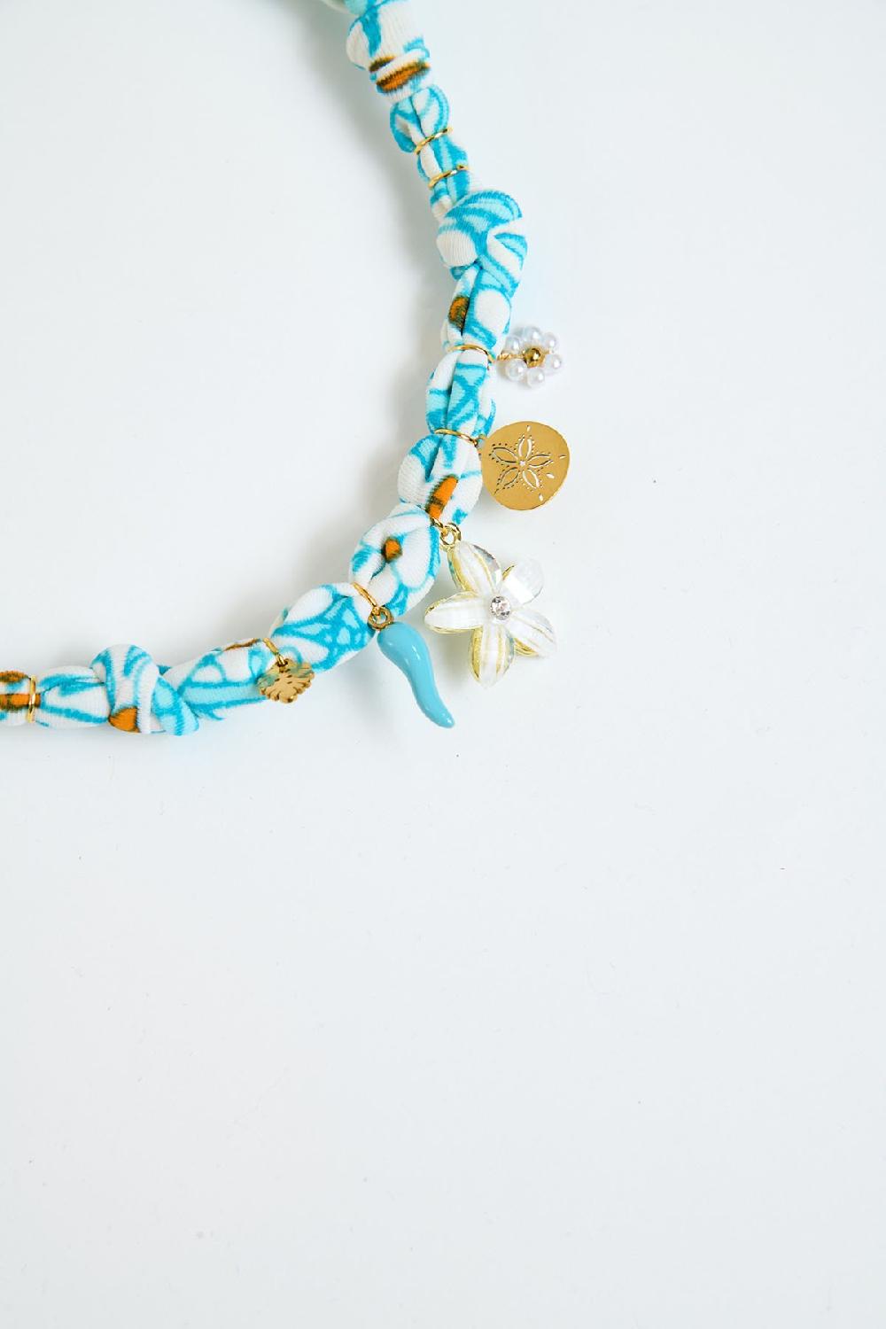 Banana Moon Short Necklace Blue SMALLRUB CHOCKER
