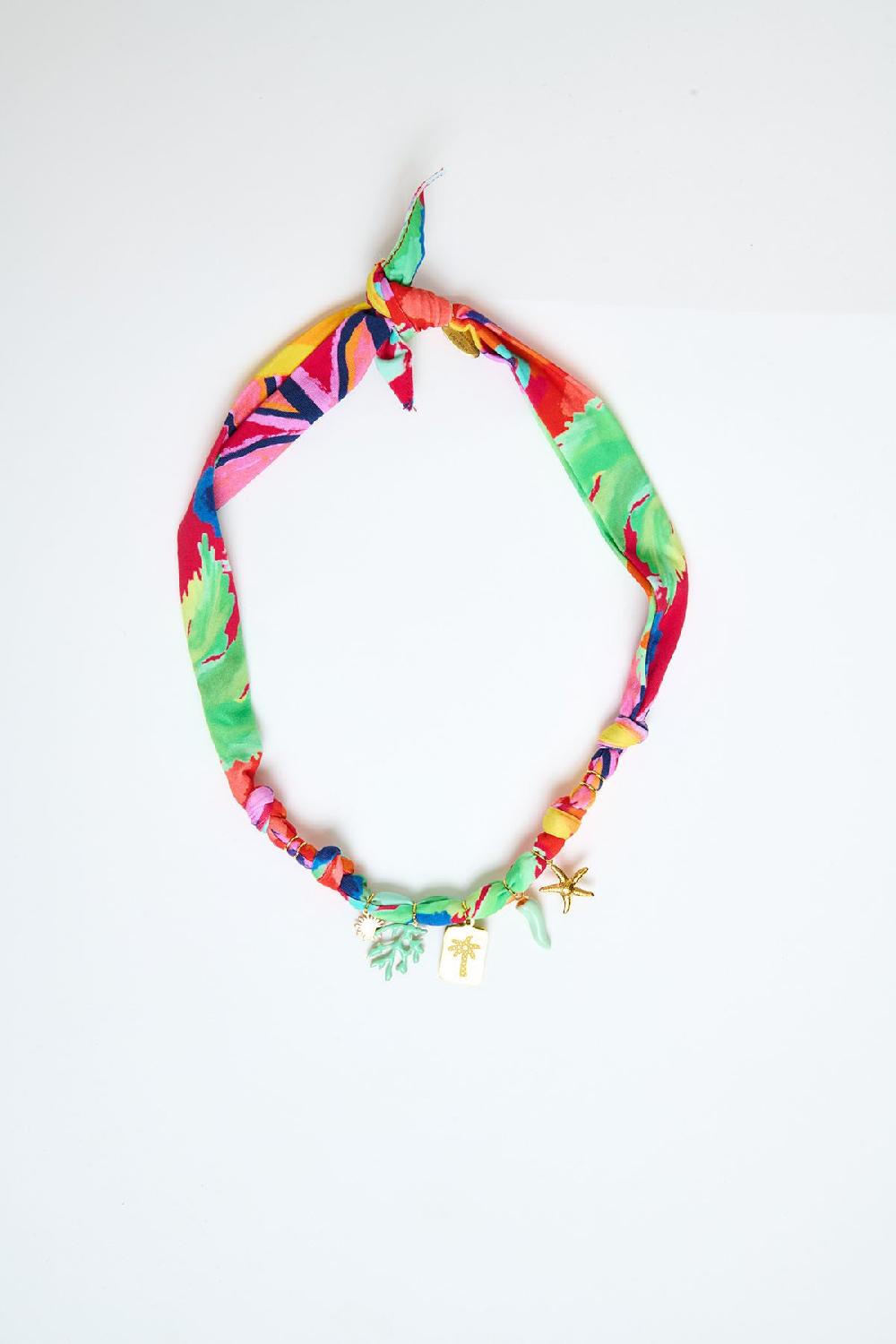 Banana Moon Short Necklace Red SMALLRUB CHOCKER