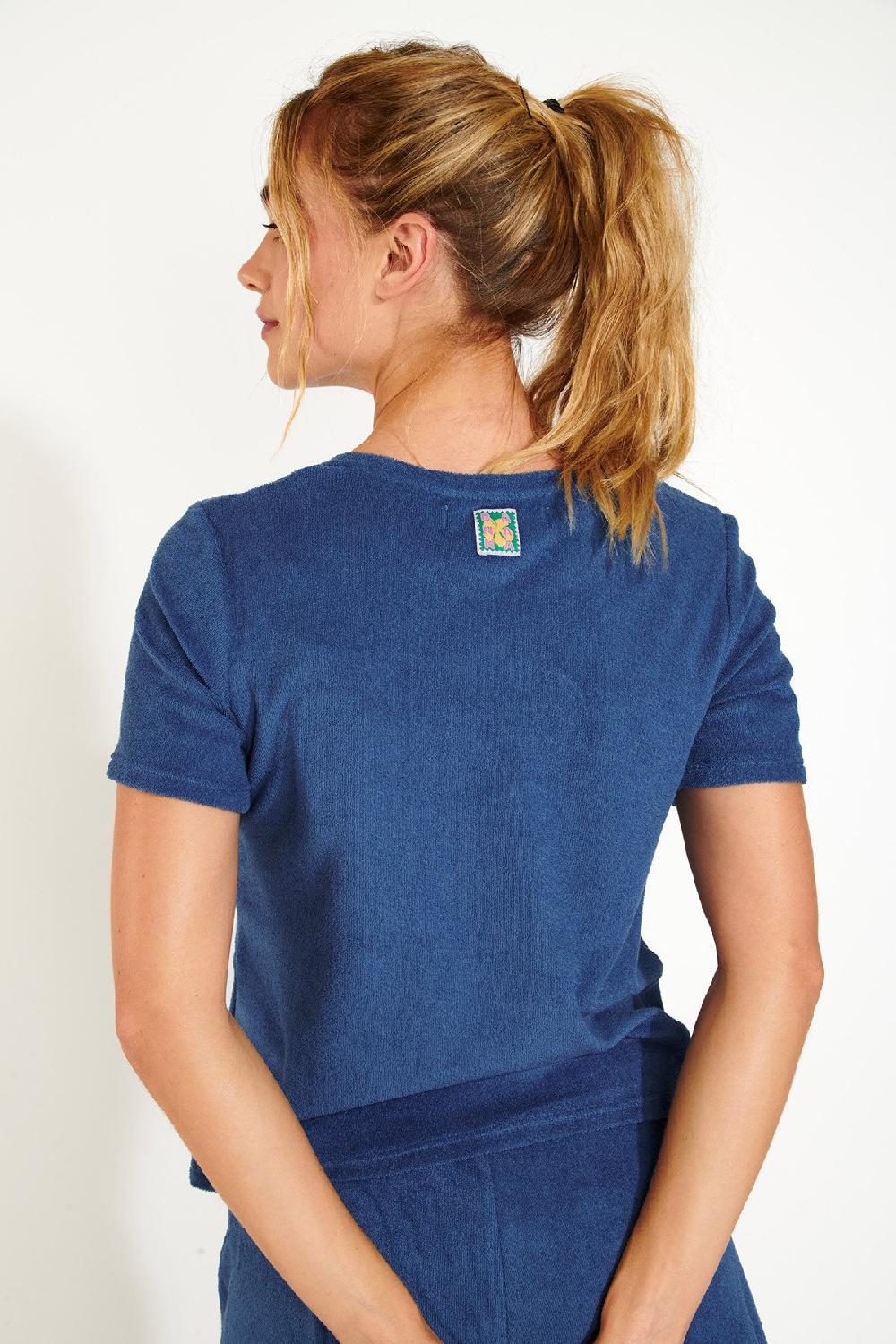 Banana Moon T-SHIRT Blue WAKEY SEASPONGE