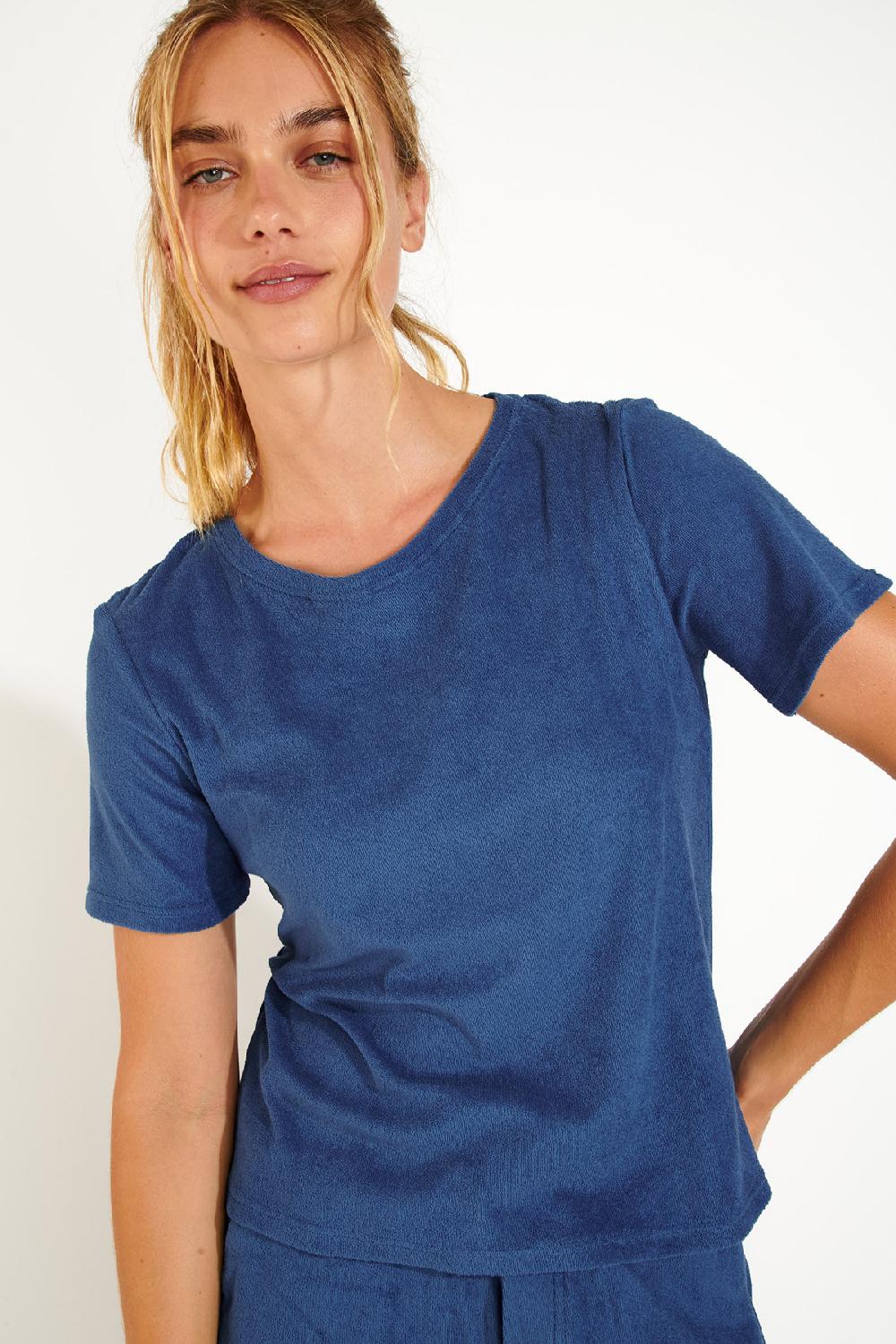 Banana Moon T-SHIRT Blue WAKEY SEASPONGE