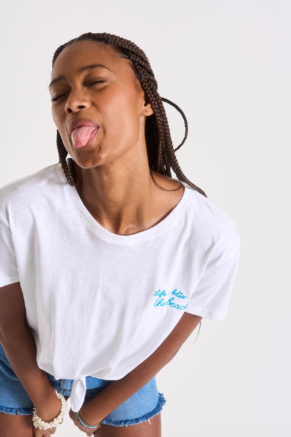 Banana Moon T-SHIRT White CLOVIS SUNSETRIP