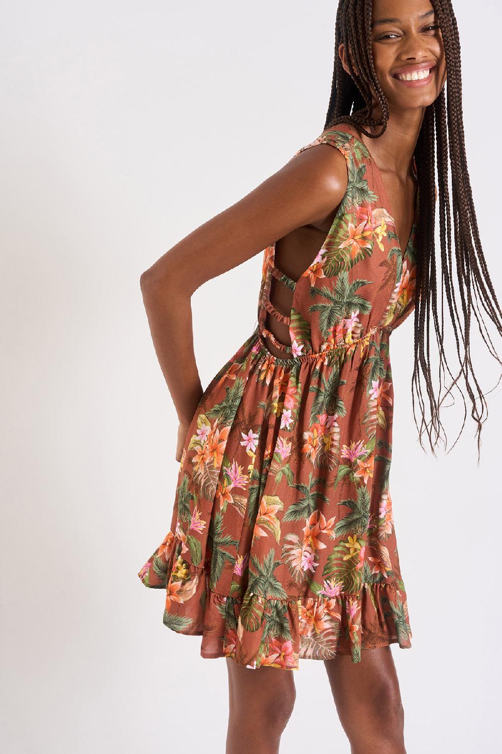 Banana Moon Beachwear Dress Brown ELVINA HANALEIDAY