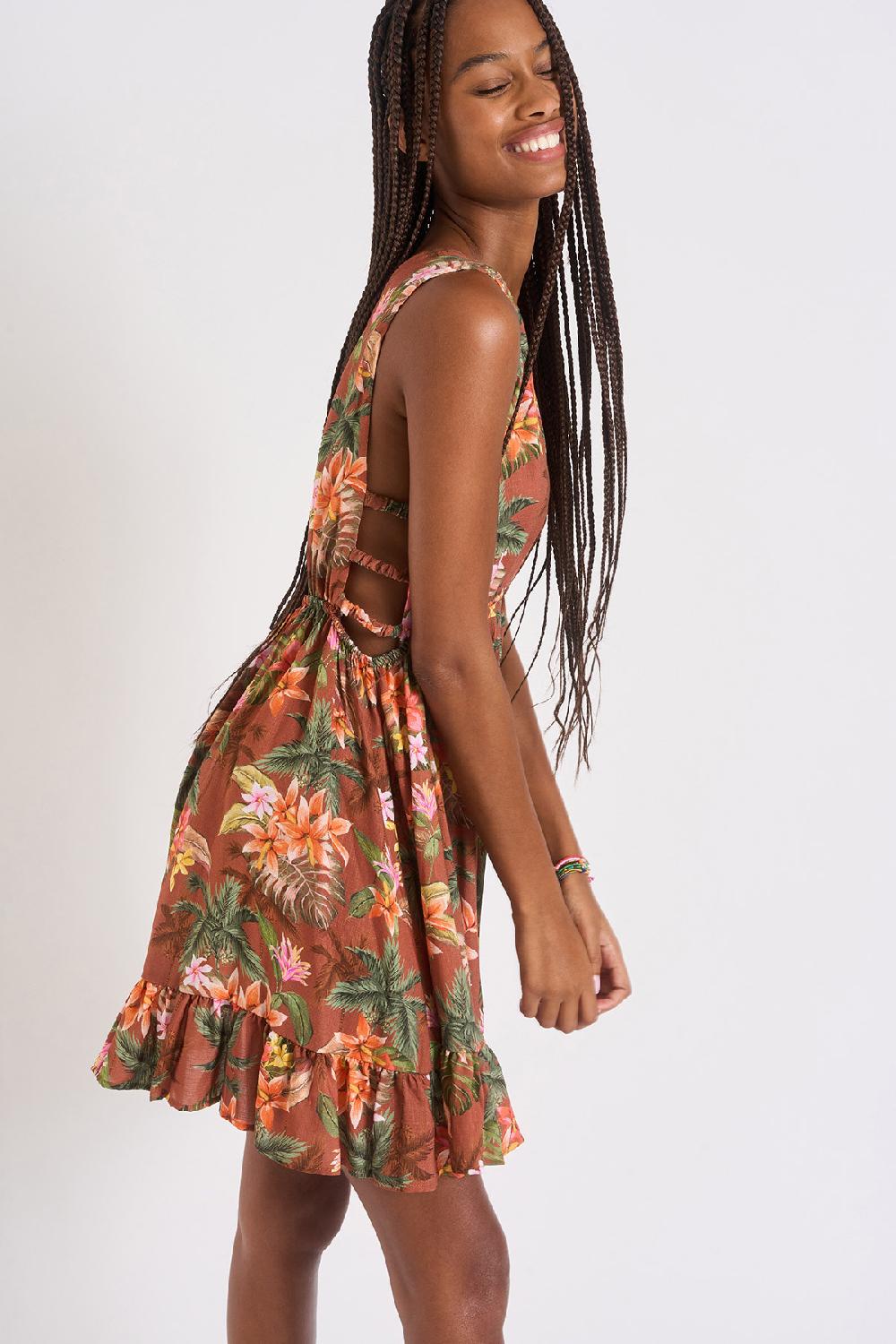 Banana Moon Beachwear Dress Brown ELVINA HANALEIDAY