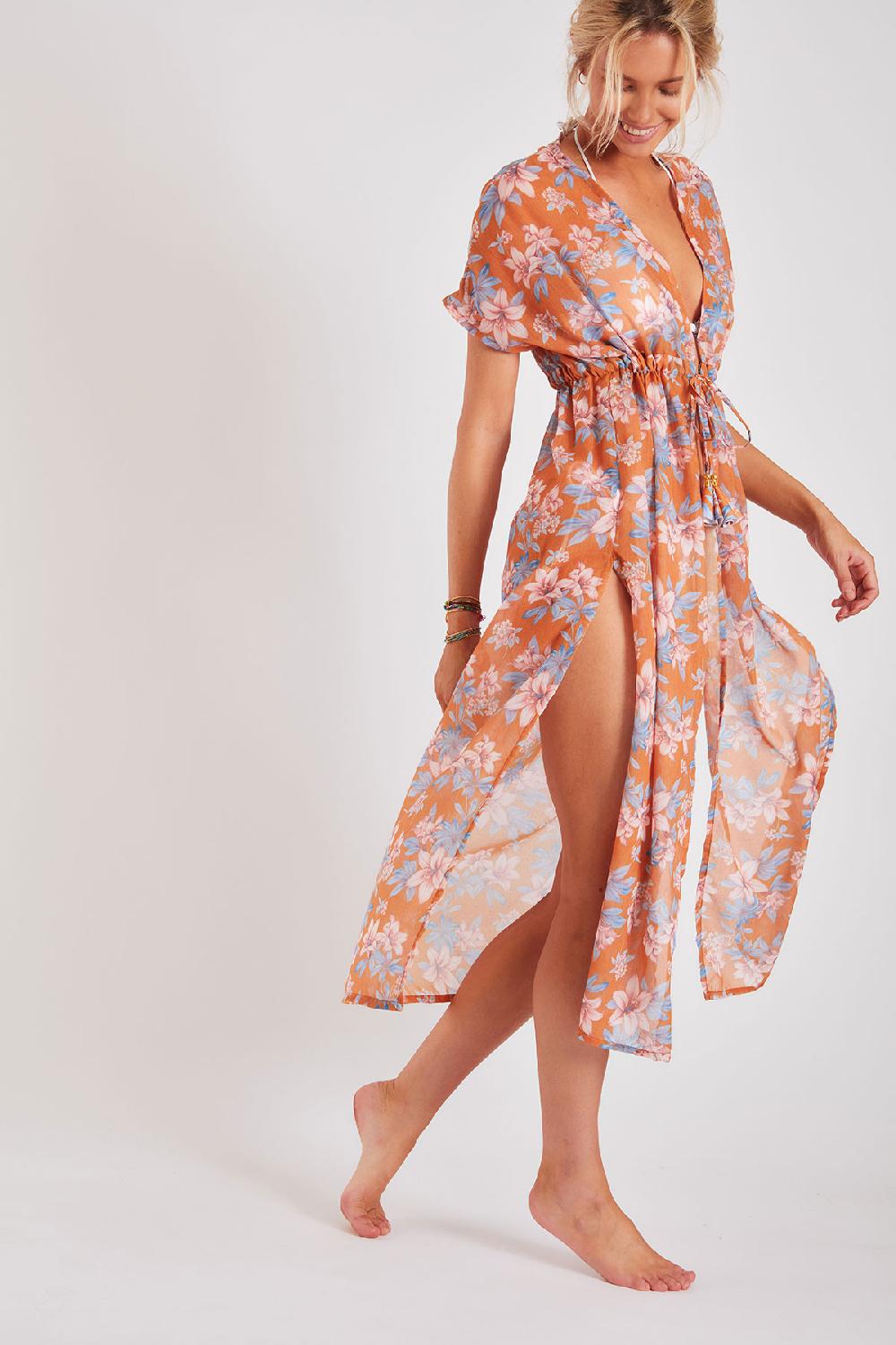 Banana Moon BEACHWEAR DRESS Orange LUANA PALAPASVOIL