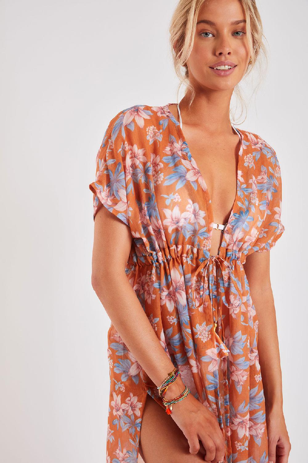 Banana Moon BEACHWEAR DRESS Orange LUANA PALAPASVOIL