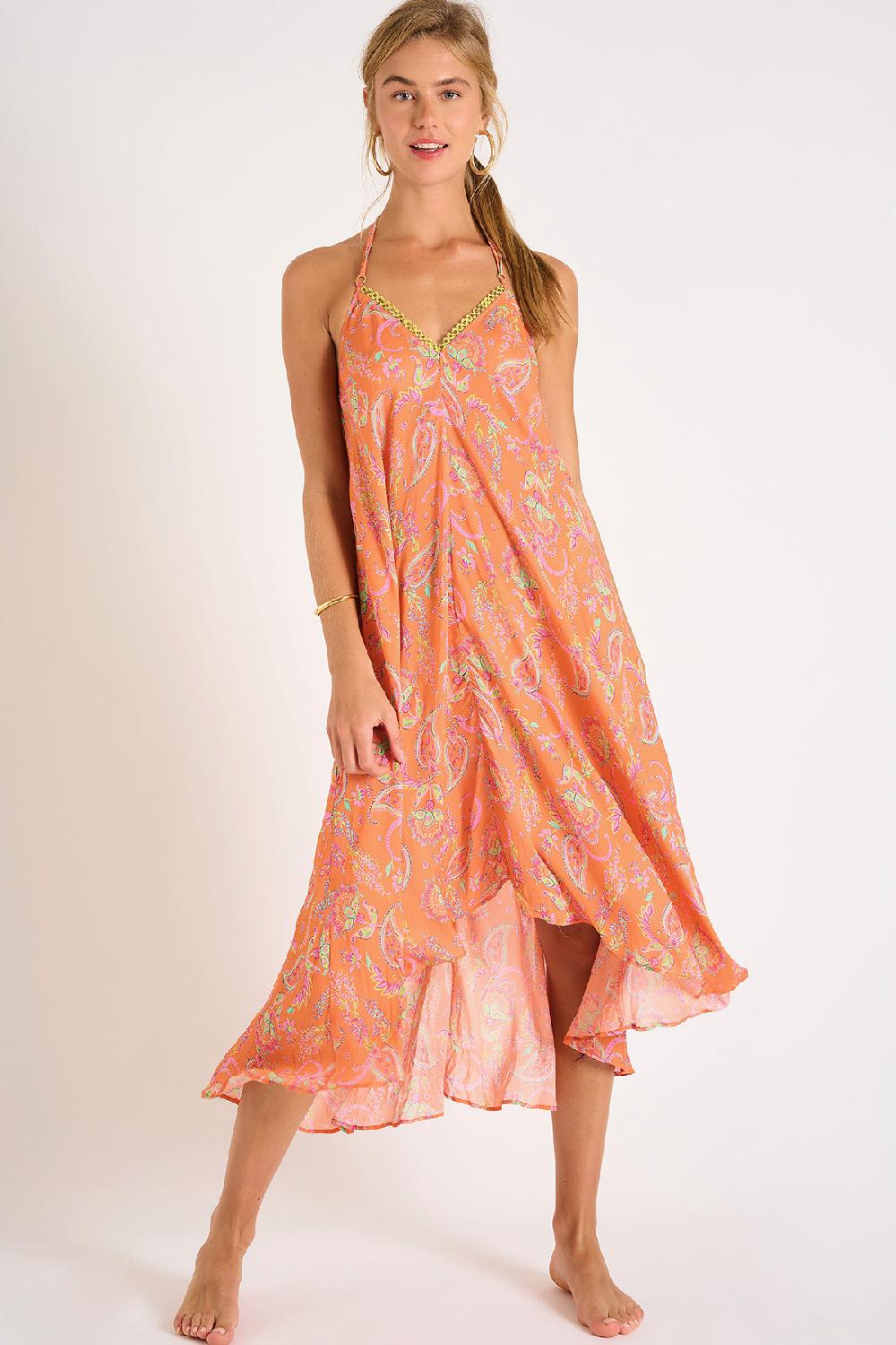 Banana Moon BEACHWEAR DRESS Orange OHARA ALAKURIVOIL