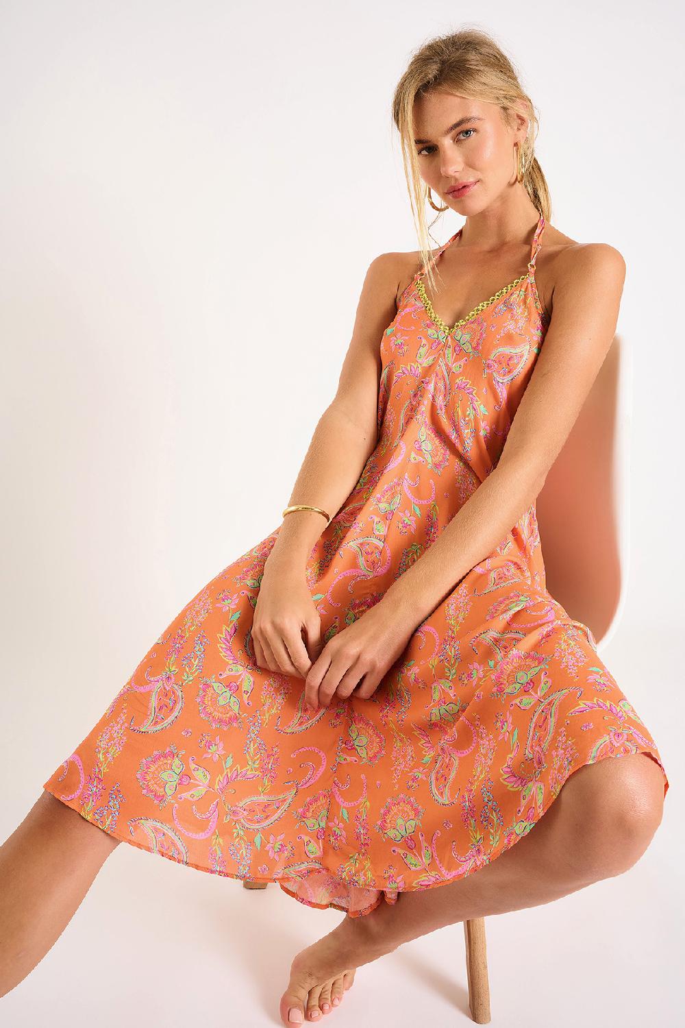 banana moon BEACHWEAR DRESS Orange OHARA ALAKURIVOIL