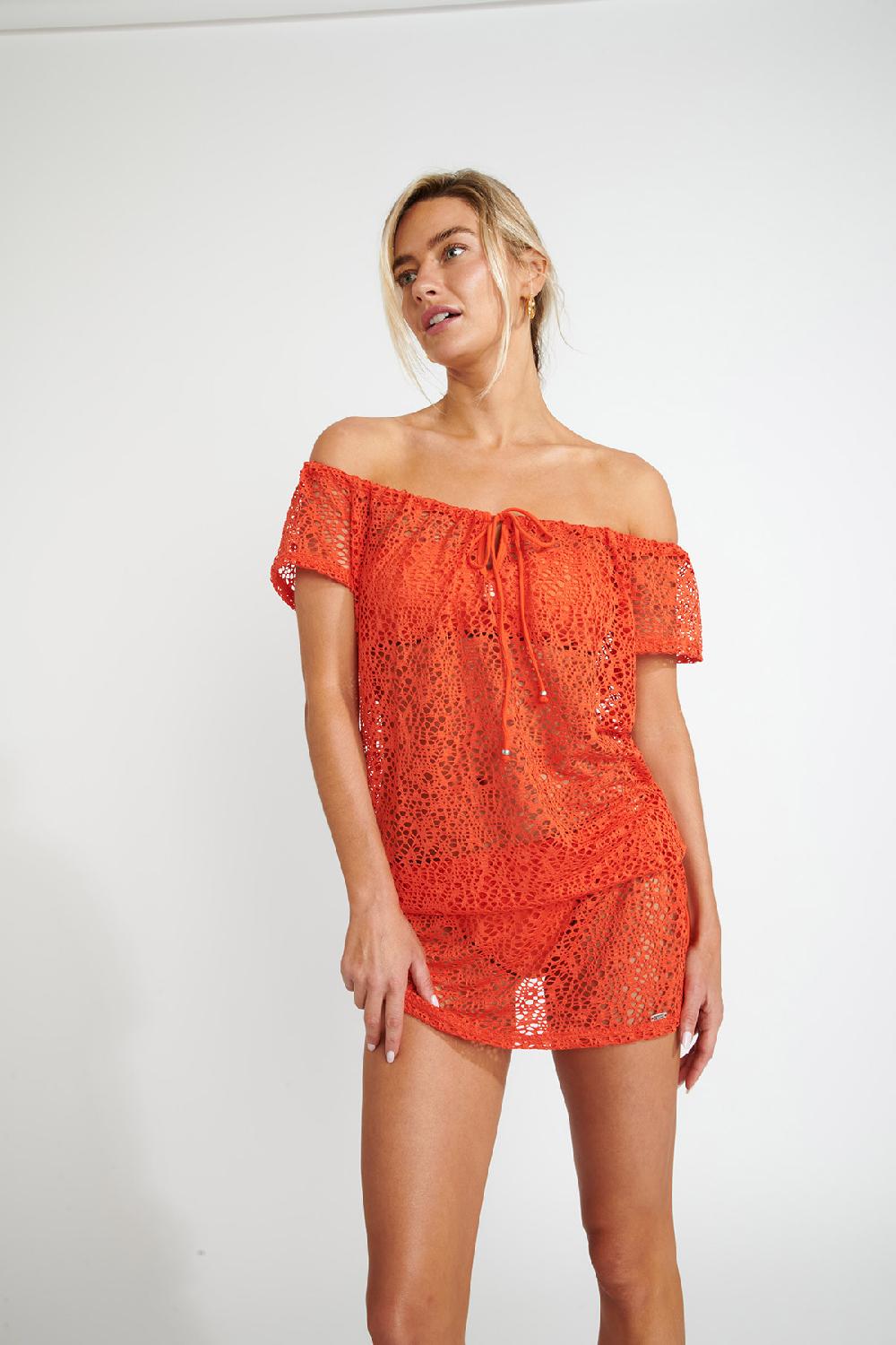 Banana Moon BEACHWEAR TUNIC Orange JAMES SEETHROUGHT