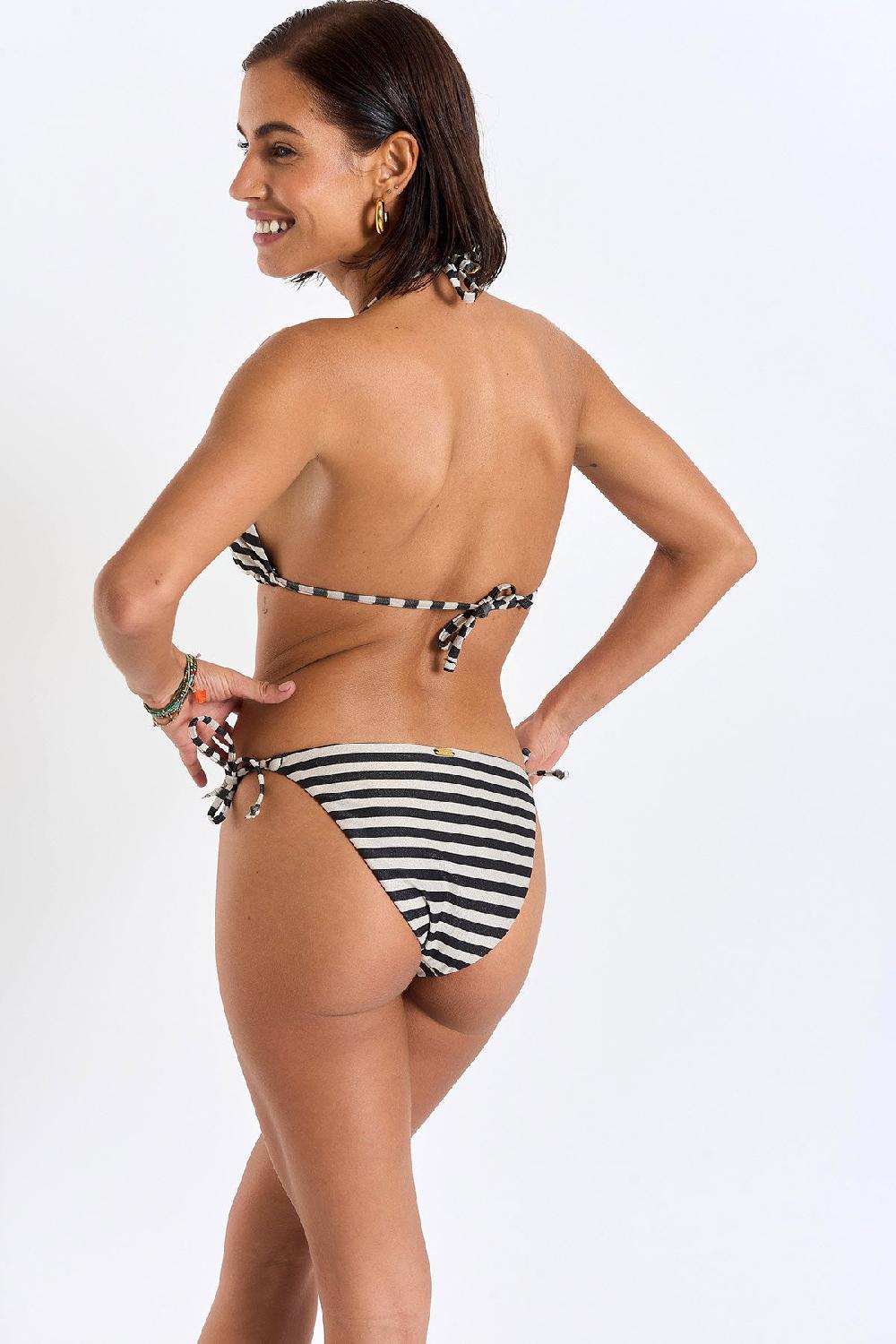 Banana Moon Lua & Aena Lysea Black Striped Iridescent Bikini