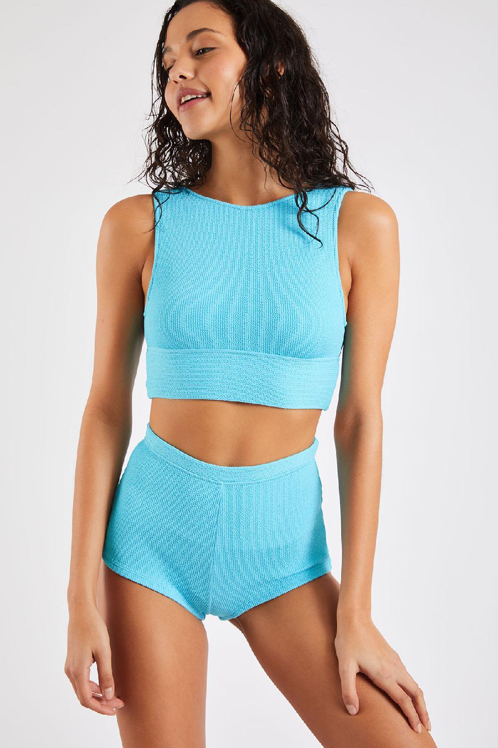 banana moon Maleo & Naza Scrunchy blue two-piece bikini