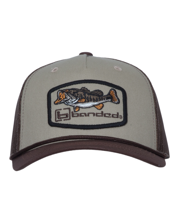 banded Bass Patch Trucker Hat