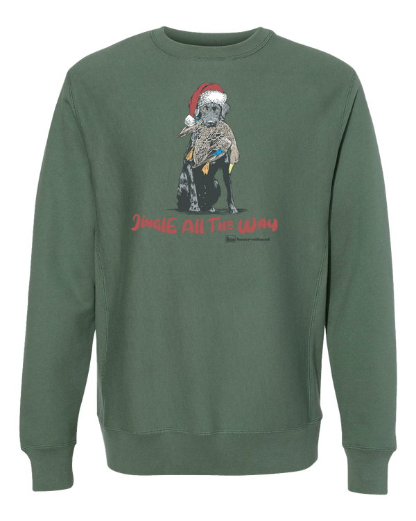 Banded Christmas Lab Crewneck Sweater