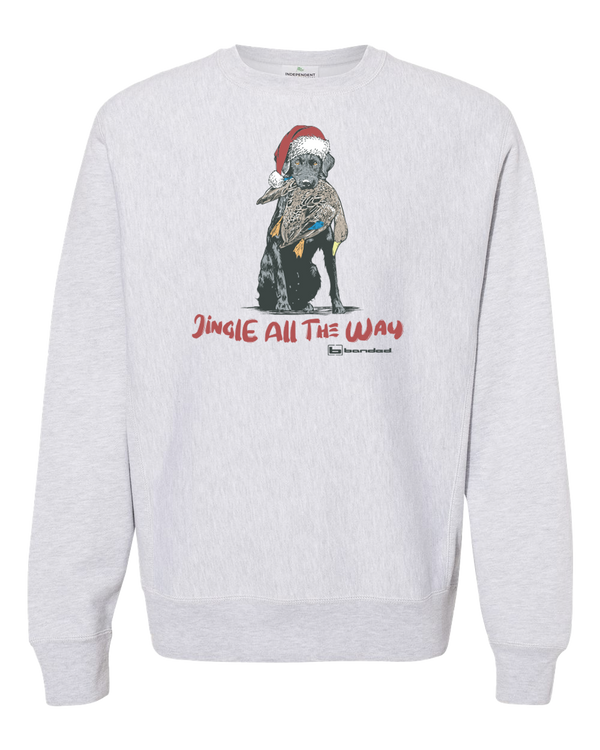 banded Christmas Lab Crewneck Sweater