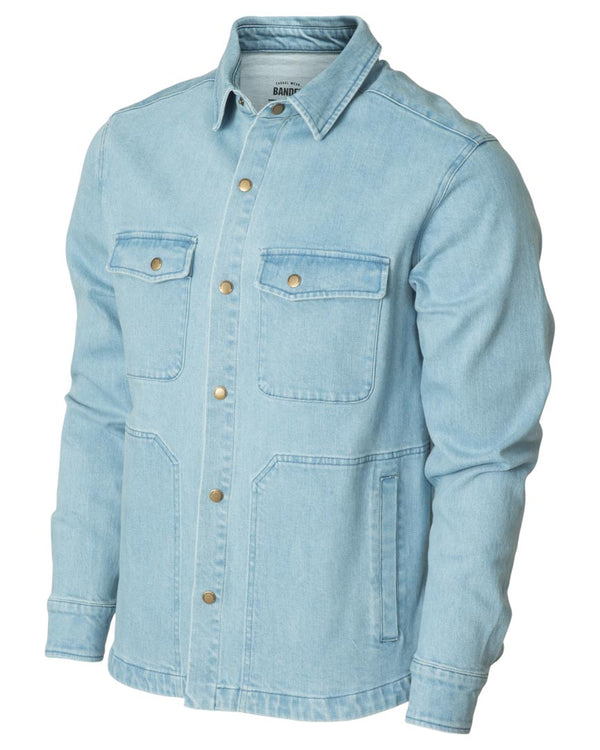 Banded Denim Camp Shirt