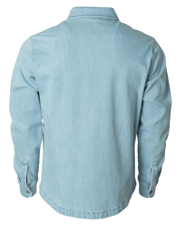 Banded Denim Camp Shirt