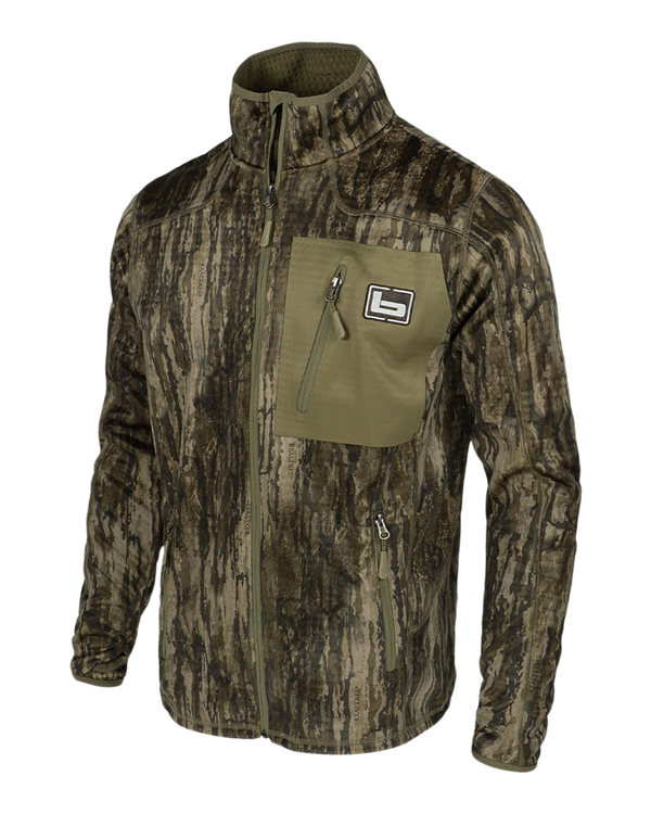 Banded Hooded Mid Layer Fleece Jacket