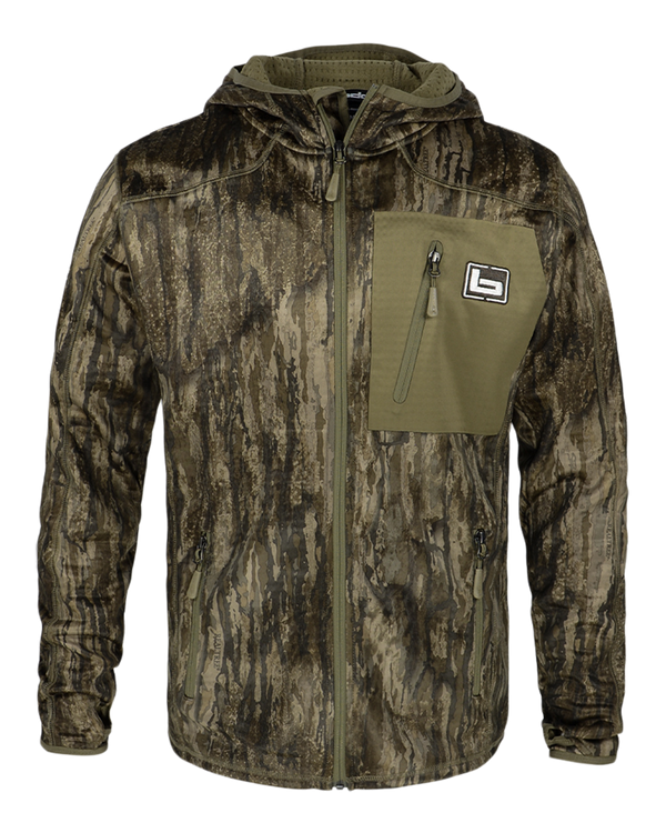 banded Hooded Mid Layer Fleece Jacket