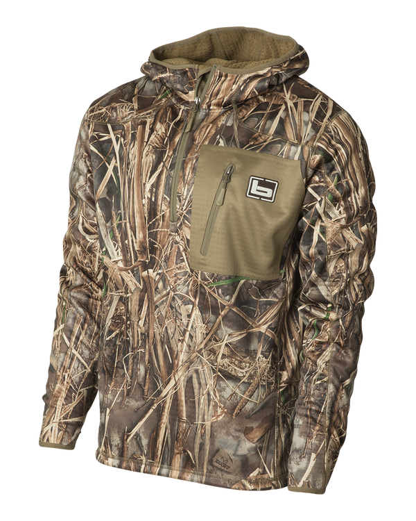 Banded Hooded Mid-Layer Fleece Pullover - MAX5