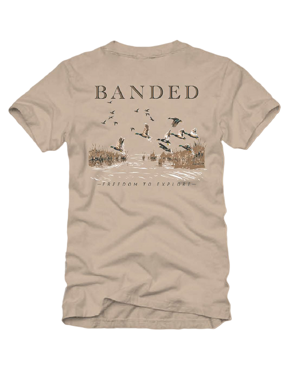 banded Mallards Flying Scene Short Sleeve Tee