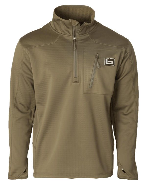 Banded Mid-Layer 1/4 Zip Fleece Pullover
