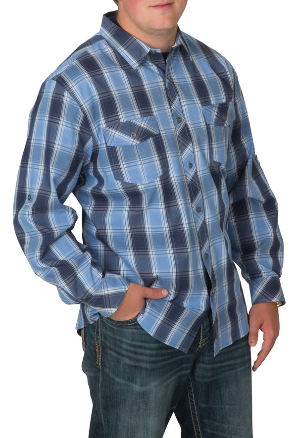 Banded Poplin Reedbrake Plaid Shirt