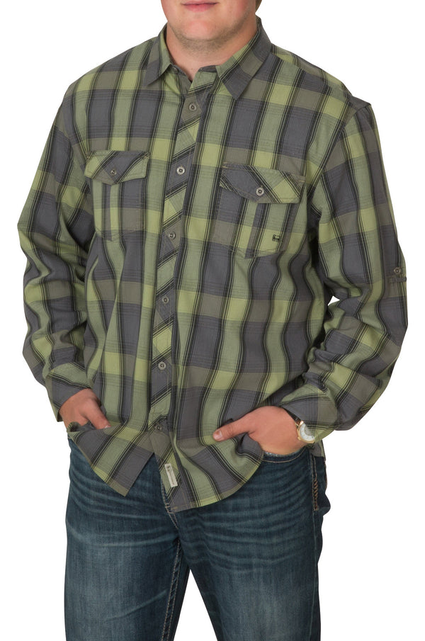 banded Poplin Reedbrake Plaid Shirt