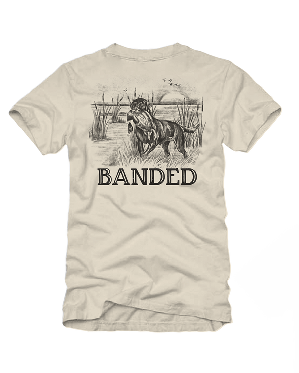 banded Vintage Sketch Short Sleeve T-Shirt