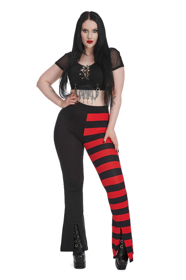 Banned Alternative Banned Alternative ASYMMETRICAL ALLURE HALF AND HALF TROUSERS
