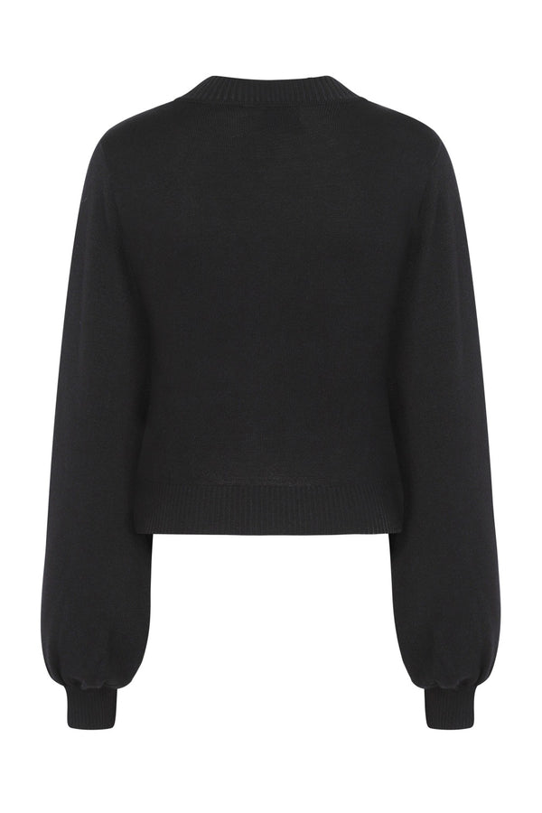 Banned Alternative Banned Alternative Balloon Sleeve Black Crop