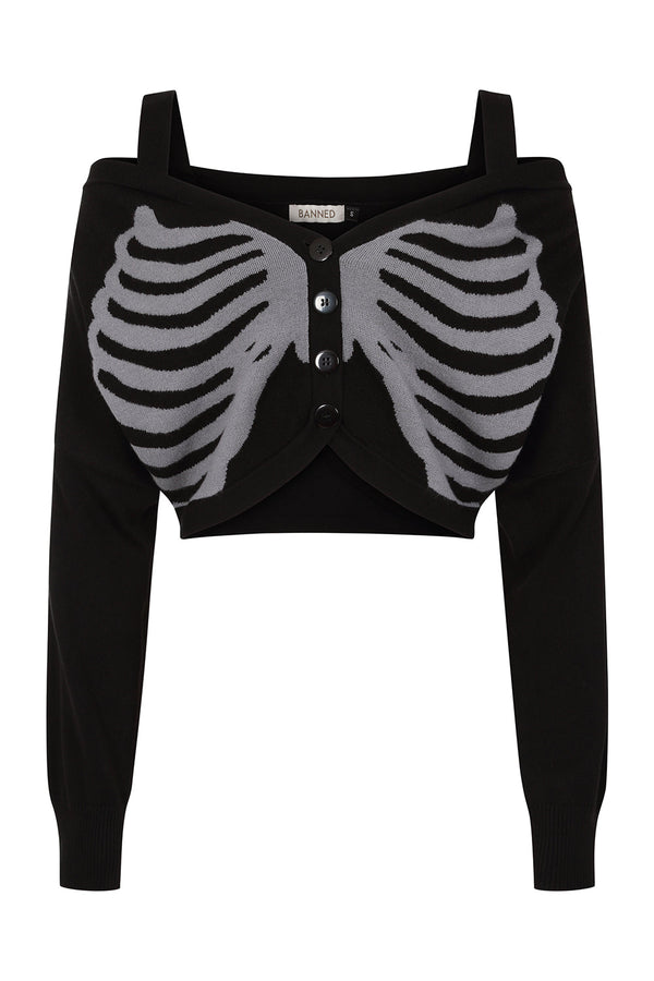 banned alternative Banned Alternative Banned Ligeia ribcage cardigan