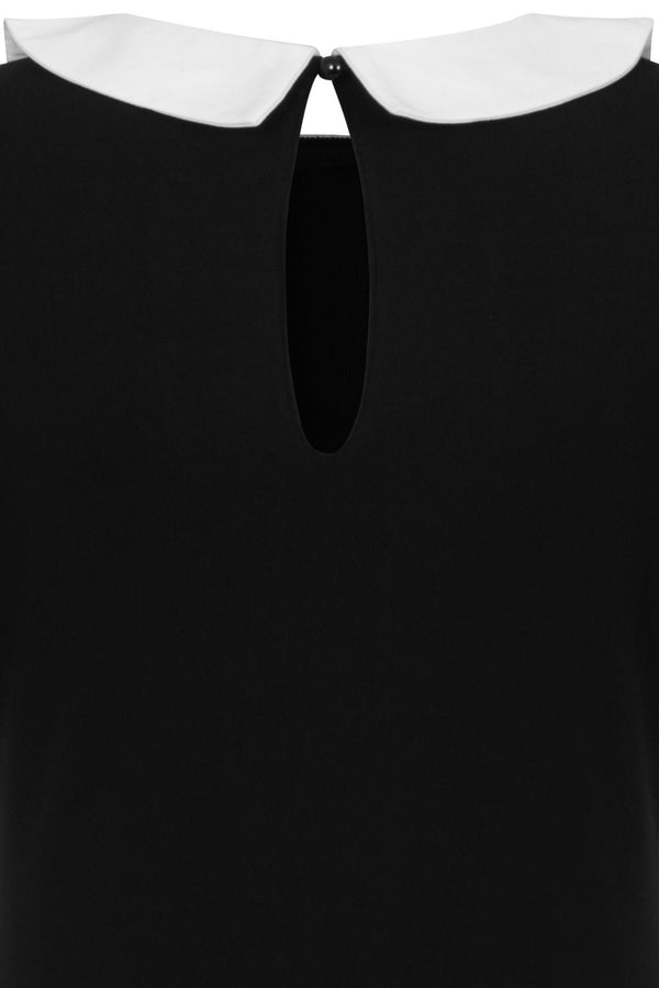 Banned Alternative Banned Alternative Bat Bewear Black And White Collar Top