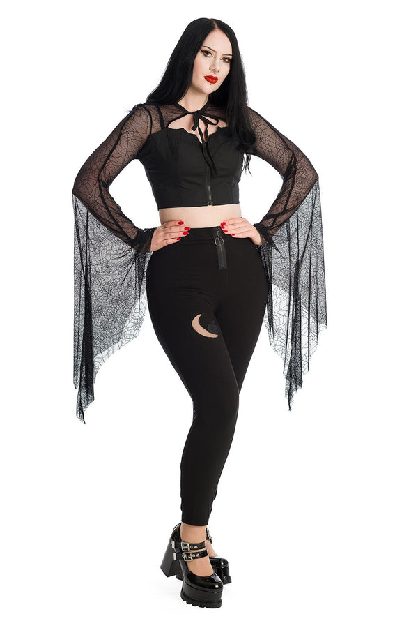 banned alternative Banned Alternative Bellamira Extreme Sleeve Gothic Top