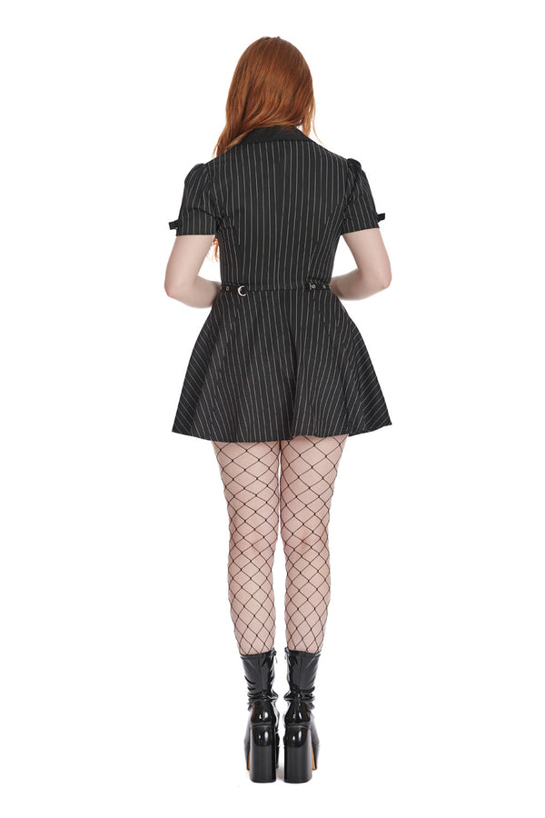 Banned Alternative Banned Alternative BLACK CORE BUTTON UP DRESS