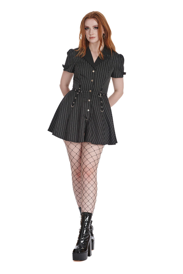 banned alternative Banned Alternative BLACK CORE BUTTON UP DRESS