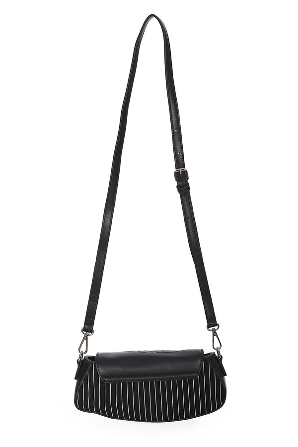 Banned Alternative Banned Alternative BLACK CORE PINSTRIPE SHOULDER BAG