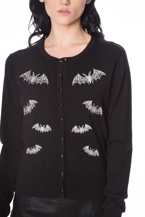 Banned Alternative Banned Alternative Black Lace Bat Cardigan