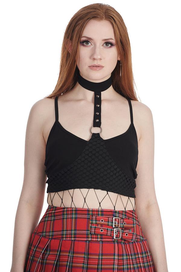 banned alternative Banned Alternative BLAZED CROPPED TOP