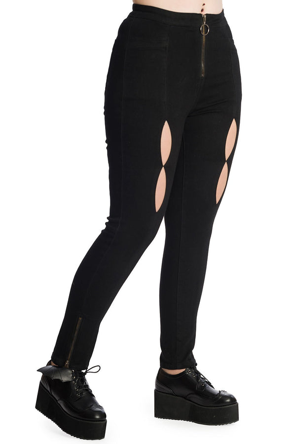 Banned Alternative Banned Alternative Burton Harlequin Cut-Out Trousers