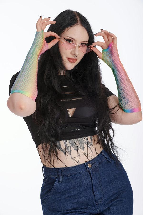 banned alternative Banned Alternative CALIFORNIA LOVE FINGERLESS LONG GLOVE