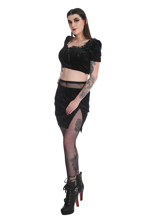 Banned Alternative Banned Alternative CHANDELIER SLIT MINI SKIRT