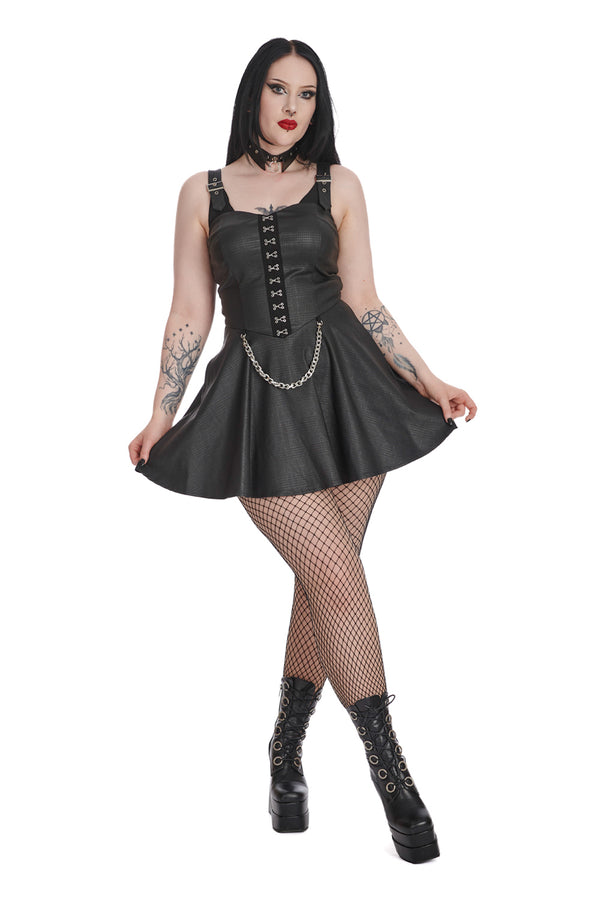 banned alternative Banned Alternative CHAOS COUTURE DRESS WITH HANDCUFFS