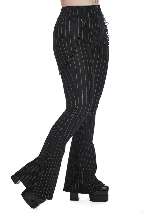 Banned Alternative Banned Alternative CHARCOAL CHIC FLARE TROUSERS
