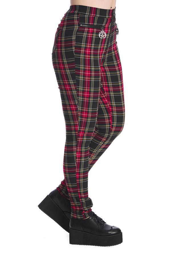 Banned Alternative Banned Alternative Check Me Out Tartan Style Trousers