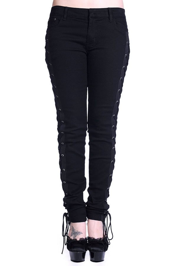 Banned Alternative Banned Alternative Corset Lace Black Skinny Jeans