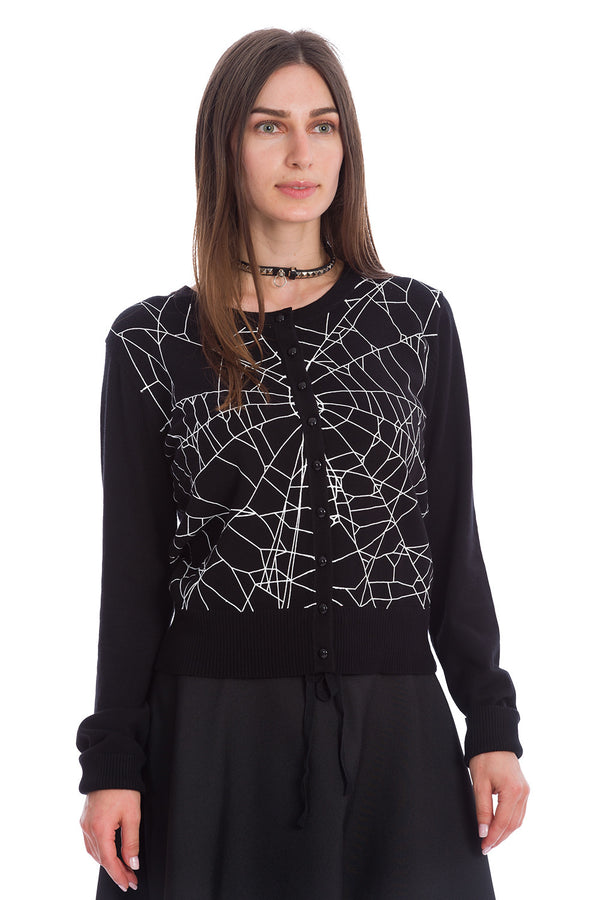 Banned Alternative Banned Alternative Creepy Spider Cardigan
