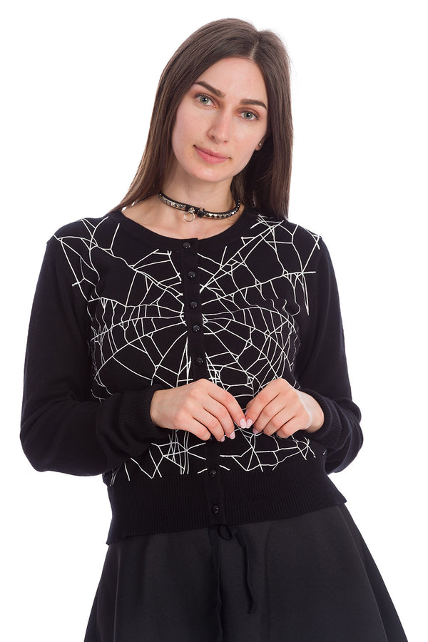 banned alternative Banned Alternative Creepy Spider Cardigan