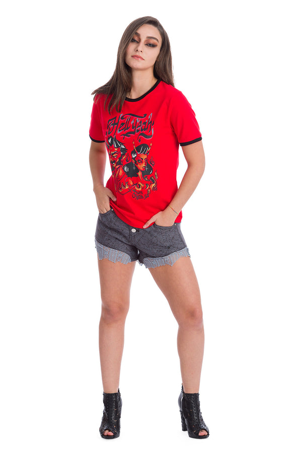 Banned Alternative Banned Alternative Creepy Spiderweb Shorts