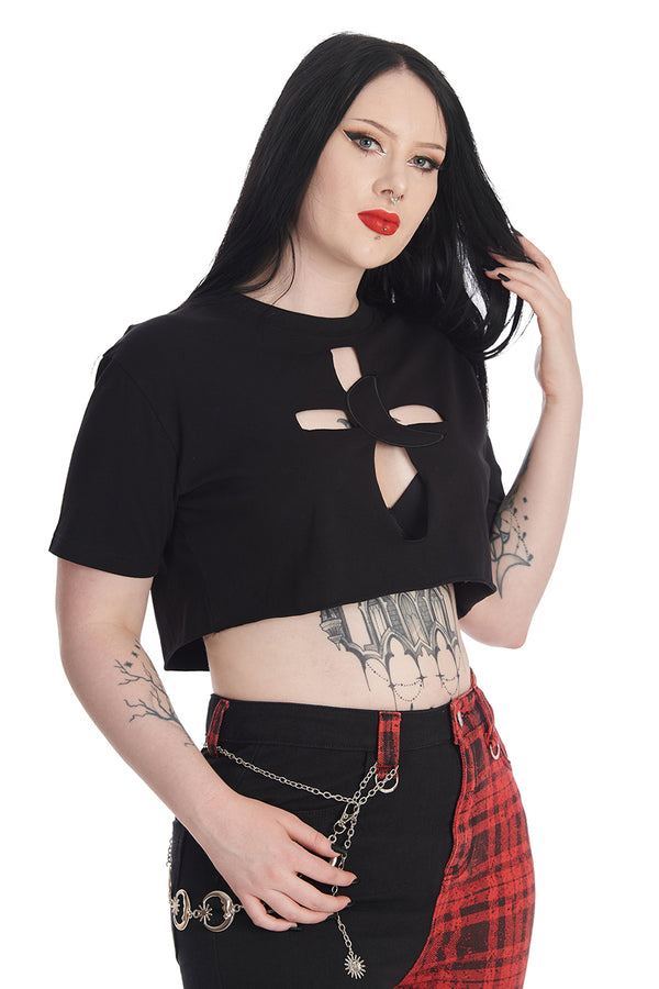 banned alternative Banned Alternative CROSS MY HEART TOP