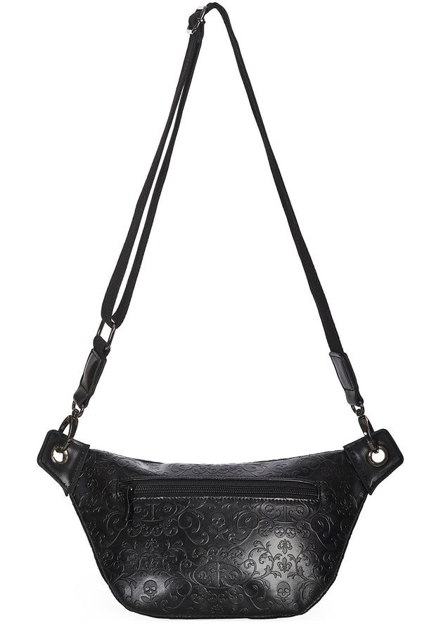 Banned Alternative Banned Alternative DAMIEN EMBOSSED SHOULDER POUCH BAG