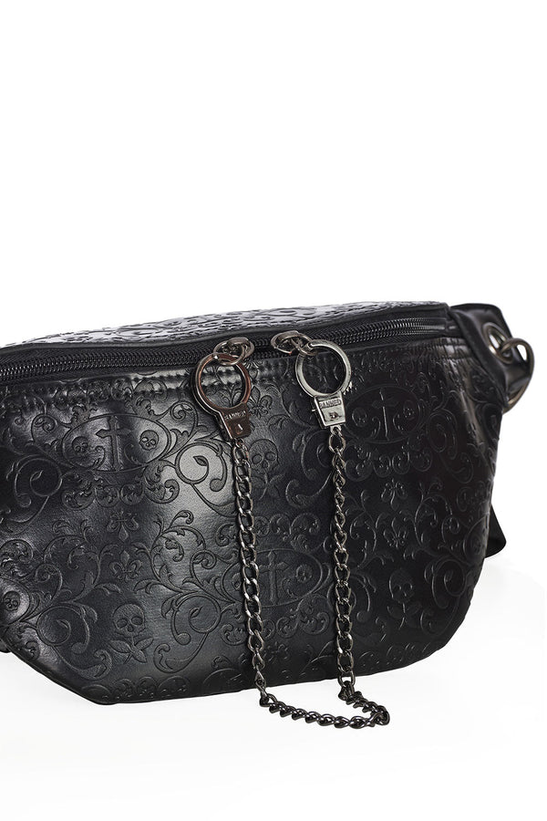 Banned Alternative Banned Alternative DAMIEN EMBOSSED SHOULDER POUCH BAG